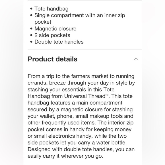 Campus Tote Handbag - Universal
Thread™ Black new - Picture 6 of 7